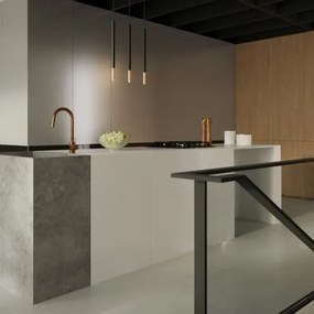 Lustră pe cablu MOSAIC 1xG9/12W/230V neagră/cuprurie