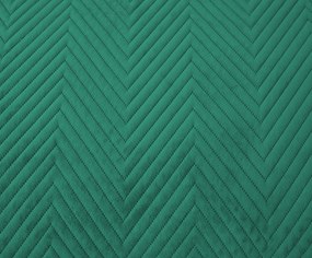 Cuvertura de pat din catifea verde cu model ARROW VELVET Dimensiuni: 200 x 220 cm