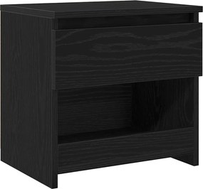vidaXL Dulap de noapte Stejar Negru 40 x 30 x 39 cm Lemn compozit