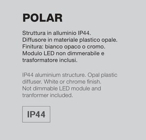 Aplica de perete LED pentru oglinda baie IP44 Polar alb