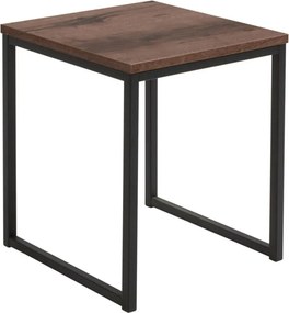 Masuta cafea AROZ, stejar/negru, PAL/metal, 50x50x50 cm