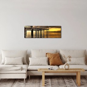 Tablou - Arhitectura la mal (cu ceas) (90x30 cm)
