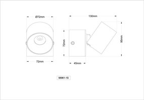 Aplica de perete LED tip spot moderna RAE