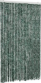vidaXL Perdea pentru insecte, verde și alb, 118x220 cm, chenille