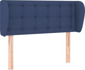 vidaXL Tăblie de pat cu aripioare, albastru, 103x23x78/88 cm textil