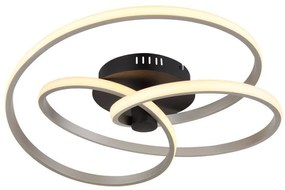 Plafoniera LED moderna GLYXAR negru/nickel