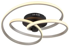 Plafoniera LED moderna GLYXAR negru/nickel