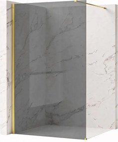 Paravan de dus fumuriu Rea Flexi Grey 120 cm auriu