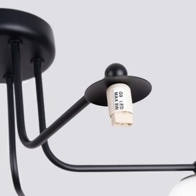 Lustră pe tijă Sollux SL.1663 ASTRAL 5xG9/8W/230V negru