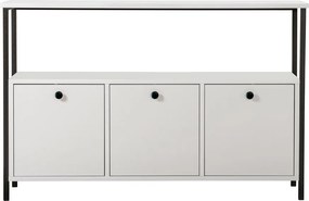 Masă consolă albă cu aspect mat 29,5x120 cm Solace – Kalune Design