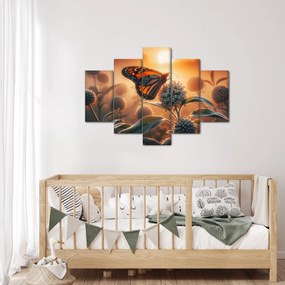 Tablou – Fluture în soare apunând (150x105 cm)