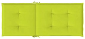 Perne scaun de gradina, 6 buc., verde aprins, 120x50x3 cm 6, verde aprins, 120 x 50 x 3 cm