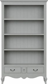 Bibliotecă lemn masiv Jolie, 124 × 43 × 200 cm