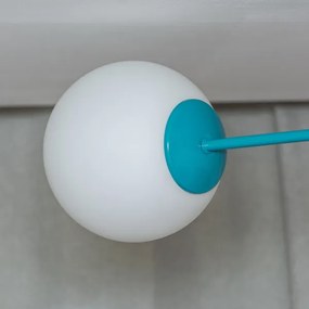 Plafonieră aplicată MOON 2xE27/15W/230V turcoaz