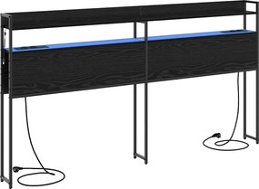 vidaXL Tăblie de depozitare cu raft Stejar negru 180 cm Lemn compozit