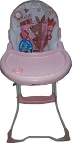 Scaun de masa pentru copii si bebe Baby Care™ ,pliabil, centura de siguranta, sezut comfortabil, masuta detasabila, Roz
