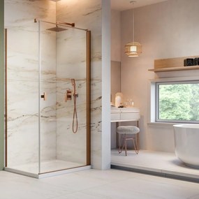 Usa de nisa batanta Radaway Nes KDJ I 80 cm sticla 6 mm finisaj cupru periat-transparent deschidere dreapta