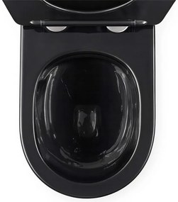 Vas WC Rea Carlo Mini Tornado negru auriu periat