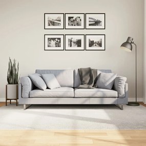 vidaXL Covor &quot;IZA&quot; aspect scandinav, cu fire scurte, crem, 160x230 cm
