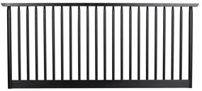 Tăblie de pat neagră din lemn masiv de stejar 194x84 cm Riggins - Rowico