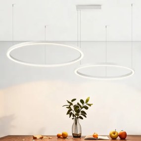 Brilagi - Lustru LED reglabil pe cablu PORTOFINO LED/98W/230V alb + telecomandă