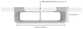 Dispenser pentru prosoape de bucătărie din hârtie și folie de aluminiu gri suspendat din plastic CupboardStore – Joseph Joseph