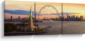 Tablou - Orașul New York (cu ceas) (90x30 cm)