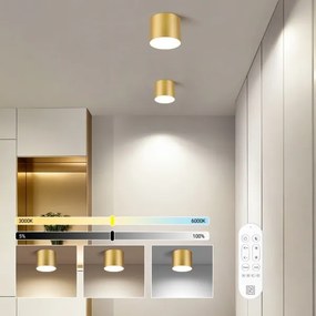 Immax NEO 07317L - LED dimabil plafonieră RONDATE 18W/230V 11,5cm Wi-Fi Tuya auriu