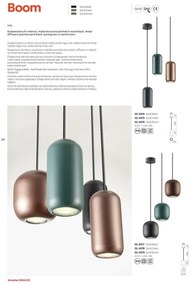 Lustră pe cablu Redo 01-3482 BOOM 6xGU10/10W/230V negru/verde/maro