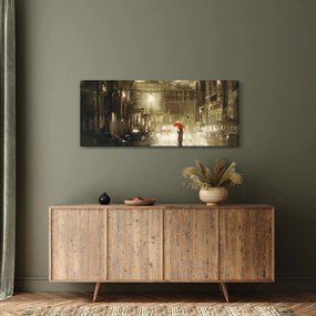 Tablou - Femeie într-o noapte ploioasă (120x50 cm)