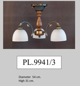 Lustra rustica aplicata cu 3 brate design italian 9941