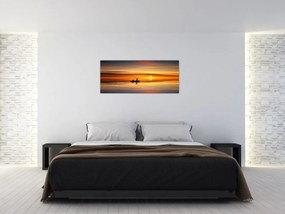 Tablou - cu barca (120x50 cm)