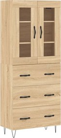 vidaXL Dulap înalt, stejar sonoma, 69,5x34x180 cm, lemn compozit