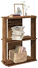 vidaXL Bibliotecă cu 3 etaje din lemn vechi 60x30x80 cm lemn prelucrat