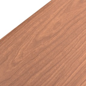 Comodă vintage cu 6 sertare și detalii din ratan, mânere din metal pentru dormitor și living, 120x40x90 cm, Culoare naturală