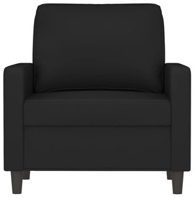Canapea de o persoana, negru, 60 cm, catifea Negru, 78 x 77 x 80 cm