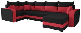 Colțar în formă de U Harmony Long (Negru + Roșu) (S). 1057205