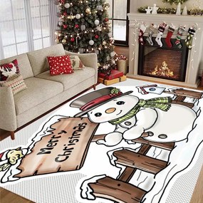 Covor decorativ Craciun, dreptunghiular, antiderapant, diverse marimi, CCD109