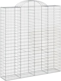 vidaXL Coș gabion arcuit, 200x50x220/240 cm, fier galvanizat