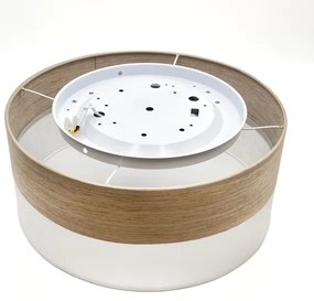 Plafonieră LED SIRJA WOOD LED/20W/230V d. 35 cm alb/stejar