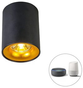 Spotlight inteligent negru cu auriu inclusiv bec GU10 WiFi - Ronda