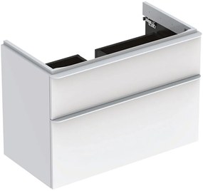 Dulap baie suspendat Geberit Smyle Square pentru lavoar, 90 cm, alb 90 cm