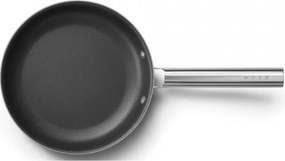 Tigaie cu capac SMEG CKFF2401RDM, 1,9 l, Ø24 cm, Acoperire cu teflon, Pana la 250°C, fără PFAS, Inductie, Rosu