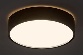 Plafoniera LED cu senzor de miscare si protectie IP44 Larcia negru, 28cm