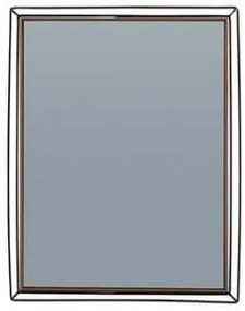 Oglinda decorativa cu rama din pal si metal Louisa Nuc / Negru, l55,5xH70,4 cm