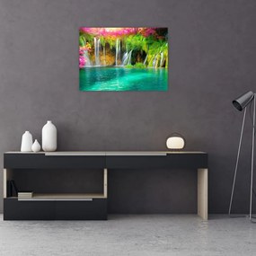 Tablou - Cascada, Lacurile Plitvice, Croația (70x50 cm)
