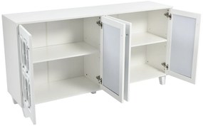 Comodă Albă cu Oglindă și Mânere de Cristal, Alb | Aosom Romania