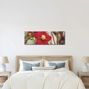 Tablou cu floare (cu ceas) (90x30 cm)