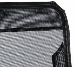 Set 2 x șezlong de grădină  cu țesătură neagră - pliabilă