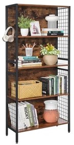 Bibliotecă NAVARO maro/negru